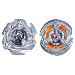 Beyblade X Dual Pack Gill Shark 4-70O et Pearl Tiger 3-60U, Toupie de
