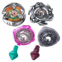 Beyblade X Dual Pack Gill Shark 4-70O et Pearl Tiger 3-60U, Toupie de