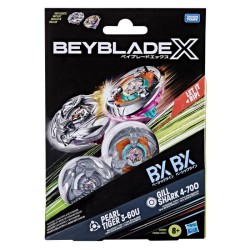 Beyblade X Dual Pack Gill Shark 4-70O et Pearl Tiger 3-60U, Toupie de