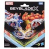 Beyblade X Multipack Toupie Captain America 4-70GB contre Red Hulk 1-8