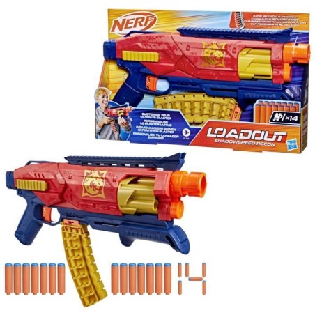 Nerf Loadout Shadowspeed Recon, blaster avec rangement pour les 14 fl