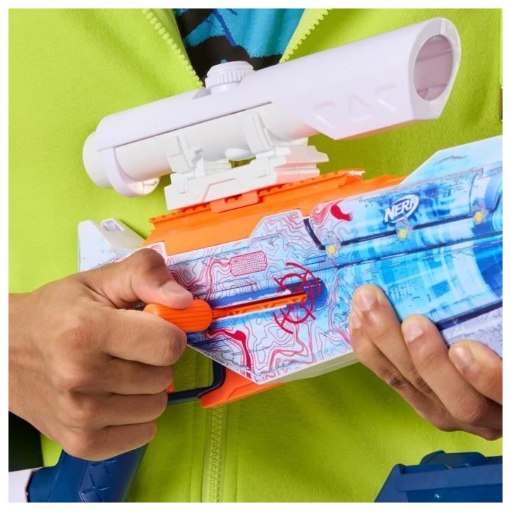 Nerf Loadout Arctic Zerostriker, blaster avec 4 accessoires interchangeables, 24 fléchettes Nerf N1, chargeur interne 6 flé Nerf Loadout Arctic Zerostriker, blaster avec 4 accessoires interchangeables, 24 fléchettes Nerf N1, chargeur interne 6 flé