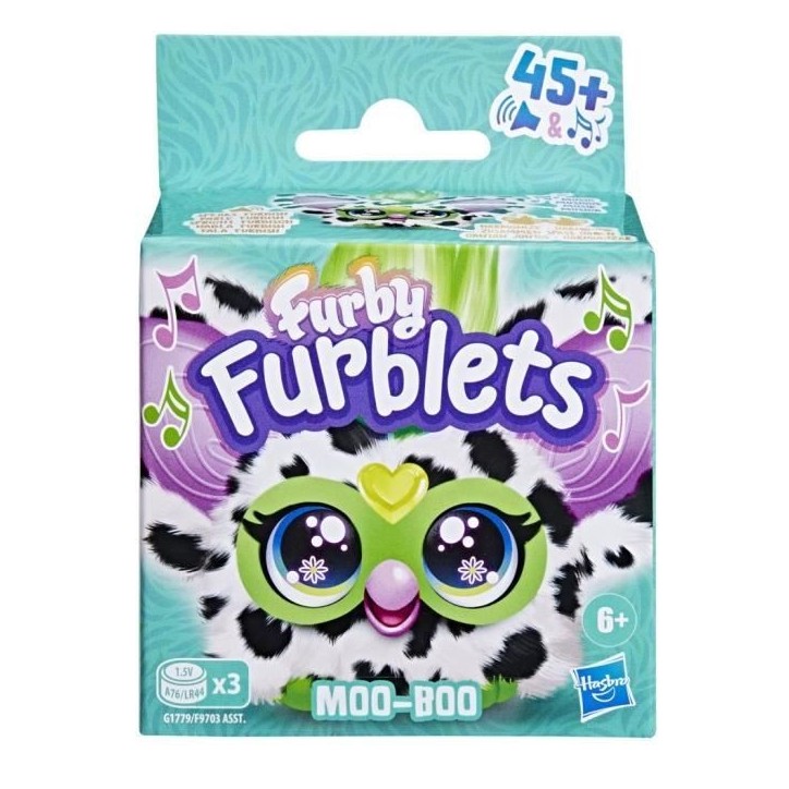 Furby Furblets Moo-Boo, Mini peluche électronique pour filles et garçons, plus de 45 sons, a partir de 6 ans, série 4, Hasbro Furby Furblets Moo-Boo, Mini peluche électronique pour filles et garçons, plus de 45 sons, a partir de 6 ans, série 4, Hasbro
