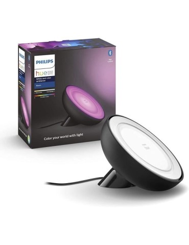 Philips Hue White & Color Ambiance, lampe Bloom, Noir, compatible Bluetooth, fonctionne avec Alexa, Google et Homekit