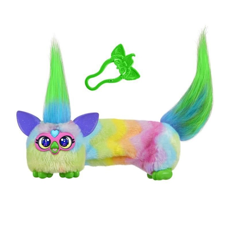 Furby DJ Furblets Can-Dee-Swirl, Mini peluche électronique, jouet pou Furby DJ Furblets Can-Dee-Swirl, Mini peluche électronique, jouet pou