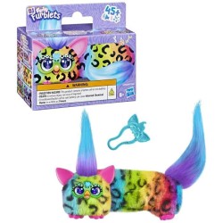 Furby DJ Furblets Rain-Bow-Kat, Mini peluche électronique, jouet pour