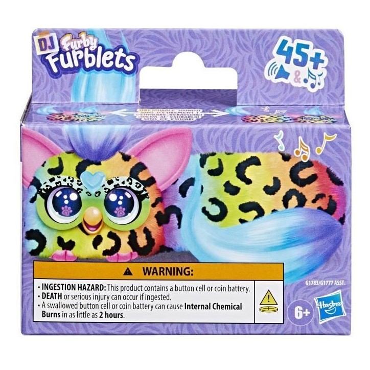 Furby DJ Furblets Rain-Bow-Kat, Mini peluche électronique, jouet pour enfant, 45 sons et musiques, des 6 ans Furby DJ Furblets Rain-Bow-Kat, Mini peluche électronique, jouet pour enfant, 45 sons et musiques, des 6 ans