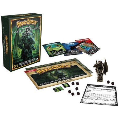 HeroQuest Pack de quete La crypte de l'obscurité éternelle, jeu de rôle, jeu de plateau, systeme de jeu HeroQuest requis, Ava