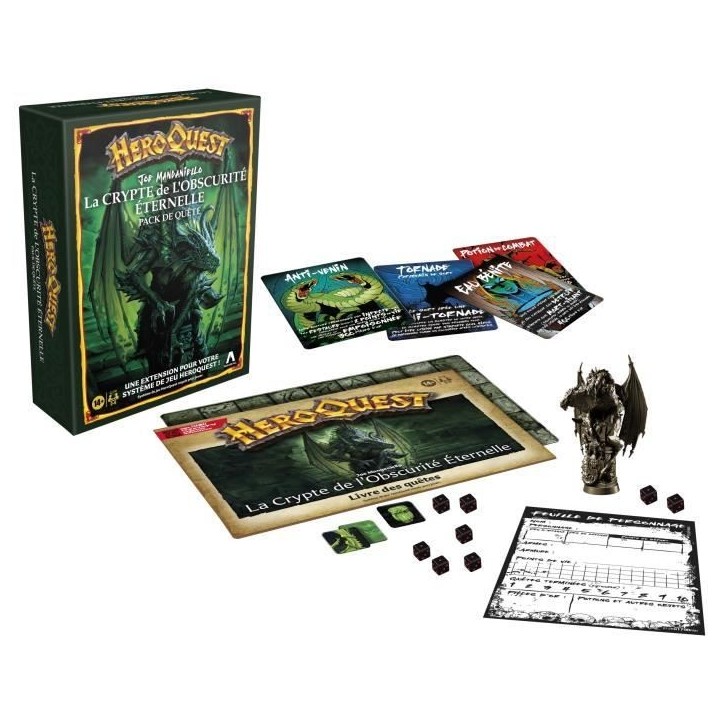 HeroQuest Pack de quete La crypte de l'obscurité éternelle, jeu de rôle, jeu de plateau, systeme de jeu HeroQuest requis, Ava HeroQuest Pack de quete La crypte de l'obscurité éternelle, jeu de rôle, jeu de plateau, systeme de jeu HeroQuest requis, Ava