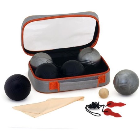Double triplette de pétanque - K-RO - 3 Boules Noir Mat 3 Boules Acie