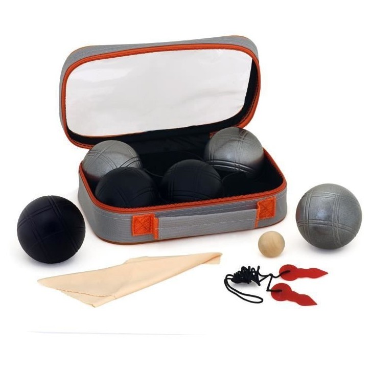 Double triplette de pétanque - K-RO - 3 Boules Noir Mat 3 Boules Acier Mat - 720 g Double triplette de pétanque - K-RO - 3 Boules Noir Mat 3 Boules Acier Mat - 720 g