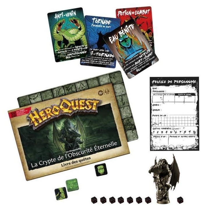 HeroQuest Pack de quete La crypte de l'obscurité éternelle, jeu de rôle, jeu de plateau, systeme de jeu HeroQuest requis, Ava HeroQuest Pack de quete La crypte de l'obscurité éternelle, jeu de rôle, jeu de plateau, systeme de jeu HeroQuest requis, Ava