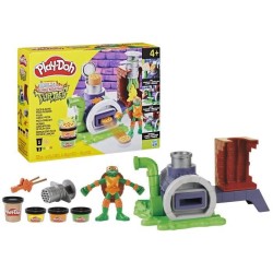 Play-Doh Les Tortues Ninja Four lance-pizza, coffret de pâte a modele