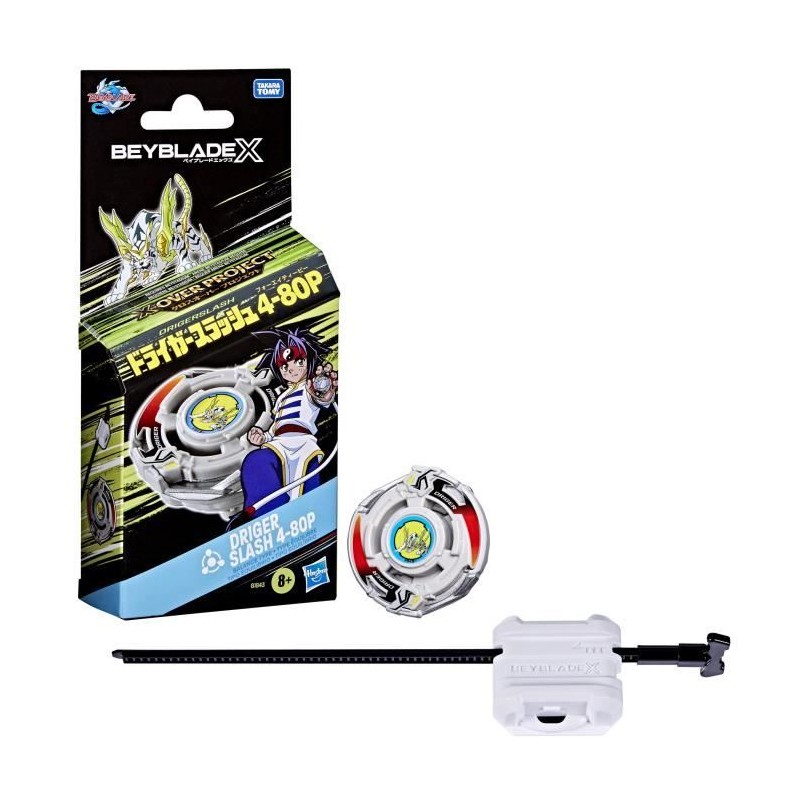 Beyblade X Starter Pack X-Over Project Driger Slash 4-80P, toupie de t Beyblade X Starter Pack X-Over Project Driger Slash 4-80P, toupie de t