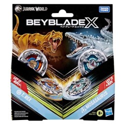 Beyblade X Jurassic World T. Rex contre Mosasaurus, 2 toupies de comp