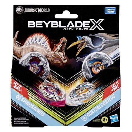 Beyblade X Jurassic World Spinosaurus contre Quetzalcoatlus, multipack