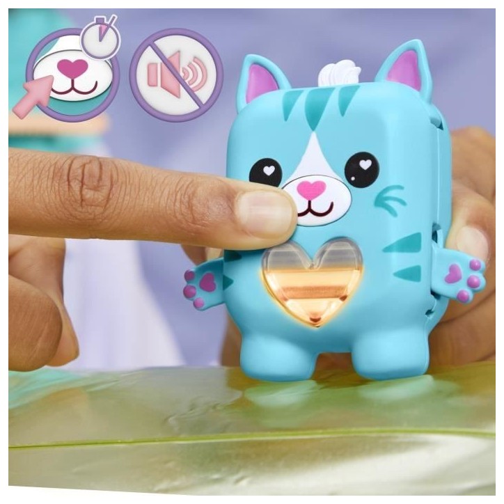 Nano-mals Pawtricia le chaton bleu, compagnon électronique, plus de 70 réactions, jouet de poche interactif pour filles et ga