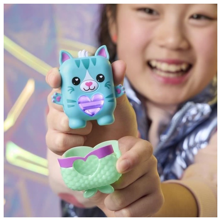 Nano-mals Pawtricia le chaton bleu, compagnon électronique, plus de 70 réactions, jouet de poche interactif pour filles et ga
