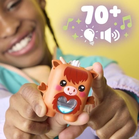 Nano-mals Cowbert la vache des Highlands, compagnon électronique, plus de 70 réactions, pour enfants, des 5 ans