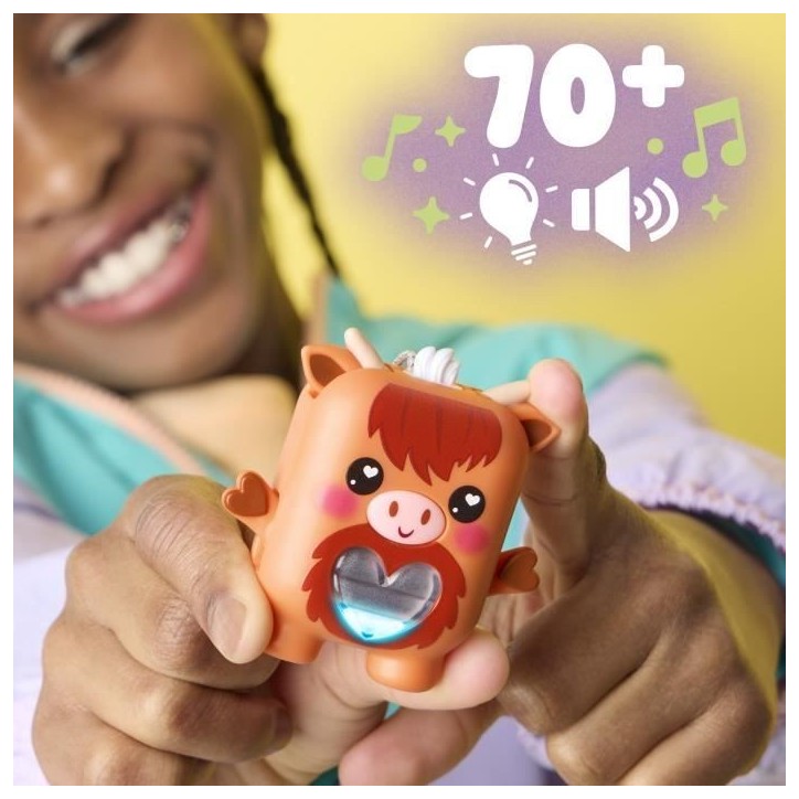 Nano-mals Cowbert la vache des Highlands, compagnon électronique, plus de 70 réactions, pour enfants, des 5 ans Nano-mals Cowbert la vache des Highlands, compagnon électronique, plus de 70 réactions, pour enfants, des 5 ans