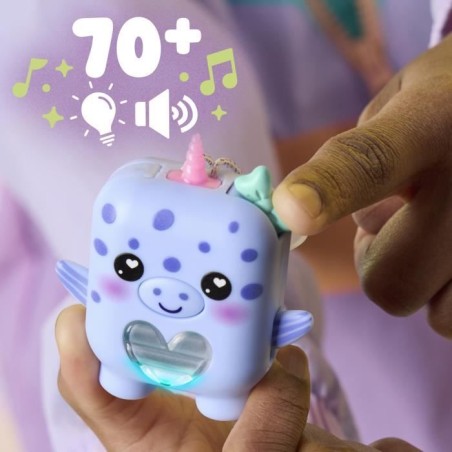Nano-mals Bubbly le narval, compagnon électronique, plus de 70 réactions, pour enfants, des 5 ans