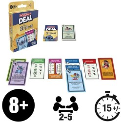 Monopoly Deal Stitch, Jeu de cartes rapide 15 min, Hasbro Games, Des 8