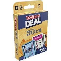 Monopoly Deal Stitch, Jeu de cartes rapide 15 min, Hasbro Games, Des 8