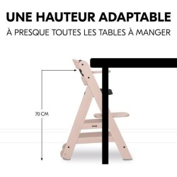 Chaise haute - HAUCK - BETA+ - Evolutive - De 6 mois a 90 kg - Bois FS