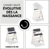 Chaise haute - HAUCK - BETA+ - Evolutive - De 6 mois a 90 kg - Bois FS