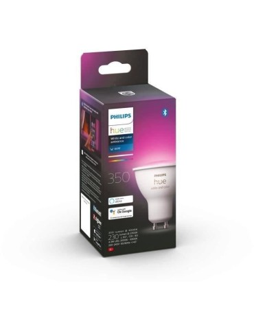 PHILIPS Hue Connectée White & Color Ambiance - Ampoule LED GU10 - Compatible Bluetooth