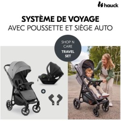 HAUK - Ensemble de voyage 2-en-1 Shop N Care - Poussette + Siege auto