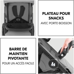 HAUK - Ensemble de voyage 2-en-1 Shop N Care - Poussette + Siege auto