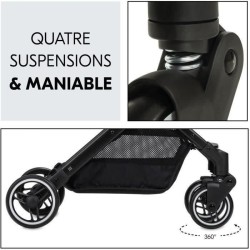 HAUCK - Poussette compacte - TRAVEL N CARE - 4 roues - Pliage a 1 main