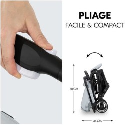 HAUCK - Poussette compacte - TRAVEL N CARE - 4 roues - Pliage a 1 main