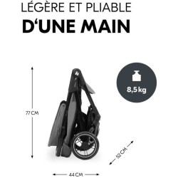 HAUCK - Poussette compacte - SHOP N CARE - 4 roues - Gris