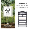 Chaise haute - HAUCK - BETA+ - Evolutive - De 6 mois a 90 kg - Bois FS