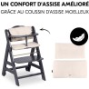 Chaise haute - HAUCK - BETA+ - Evolutive - De 6 mois a 90 kg - Bois FS