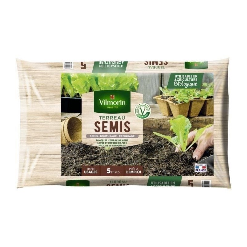 VILMORIN Terreau semis bouturages 5 L VILMORIN Terreau semis bouturages 5 L