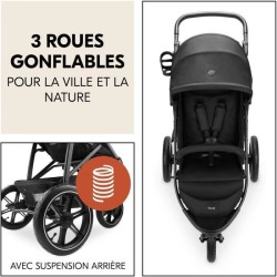 HAUCK - Poussette tout terrain - RAPID 3 Air - 3 roues - Pliage a 1 ma