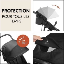 HAUCK - Poussette tout terrain - RAPID 3 Air - 3 roues - Pliage a 1 ma