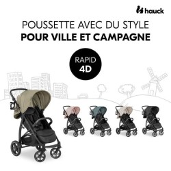 HAUCK - Poussette tout terrain - RAPID 4D - Pliage a 1 main - 4 roues
