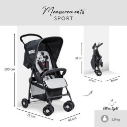 HAUCK - Poussette canne - SPORT - Pliable & inclinable - Capote Pare-S