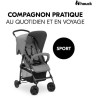 HAUCK - Poussette canne - SPORT - Pliable & inclinable - Capote Pare-S