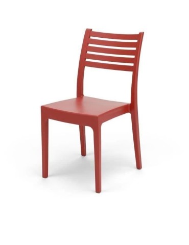 Chaise de jardin OLIMPIA ARETA - Rouge - Plastique Résine - 52 x 46 x H 86 cm