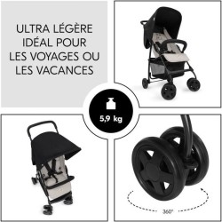 HAUCK - Poussette canne - SPORT - Pliable & Inclinable - Capote Pare-S