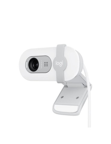 Webcam - Full HD 1080p - LOGITECH - Brio 100 - Microphone intégré - Blanc cassé - (960-001617)