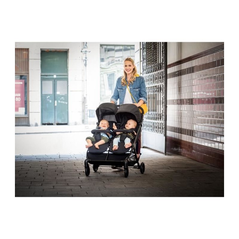 HAUCK - Poussette double - SWIFT X DUO - 4 roues - Pliage a 1 main - N