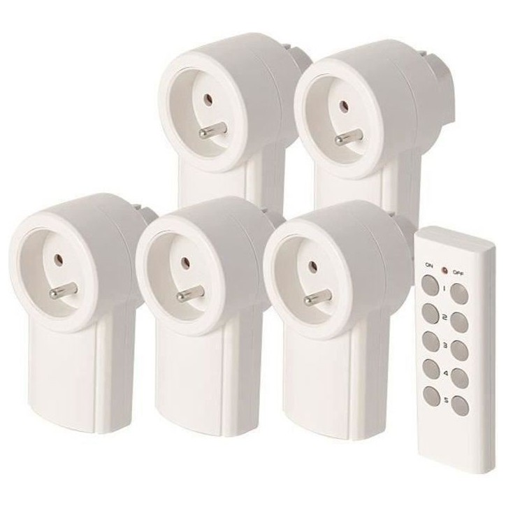 SCS SENTINEL Kit de 5 prises télécommandées 2300 W SCS SENTINEL Kit de 5 prises télécommandées 2300 W
