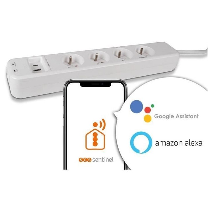 Multiprise connectée - SmartPlug Strip - SCS SENTINEL Multiprise connectée - SmartPlug Strip - SCS SENTINEL