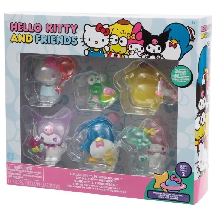 Coffret 6 figurines - GPTOYS - HELLO KITTY - HKT11 - Collection - 5 cm - Des 6 ans